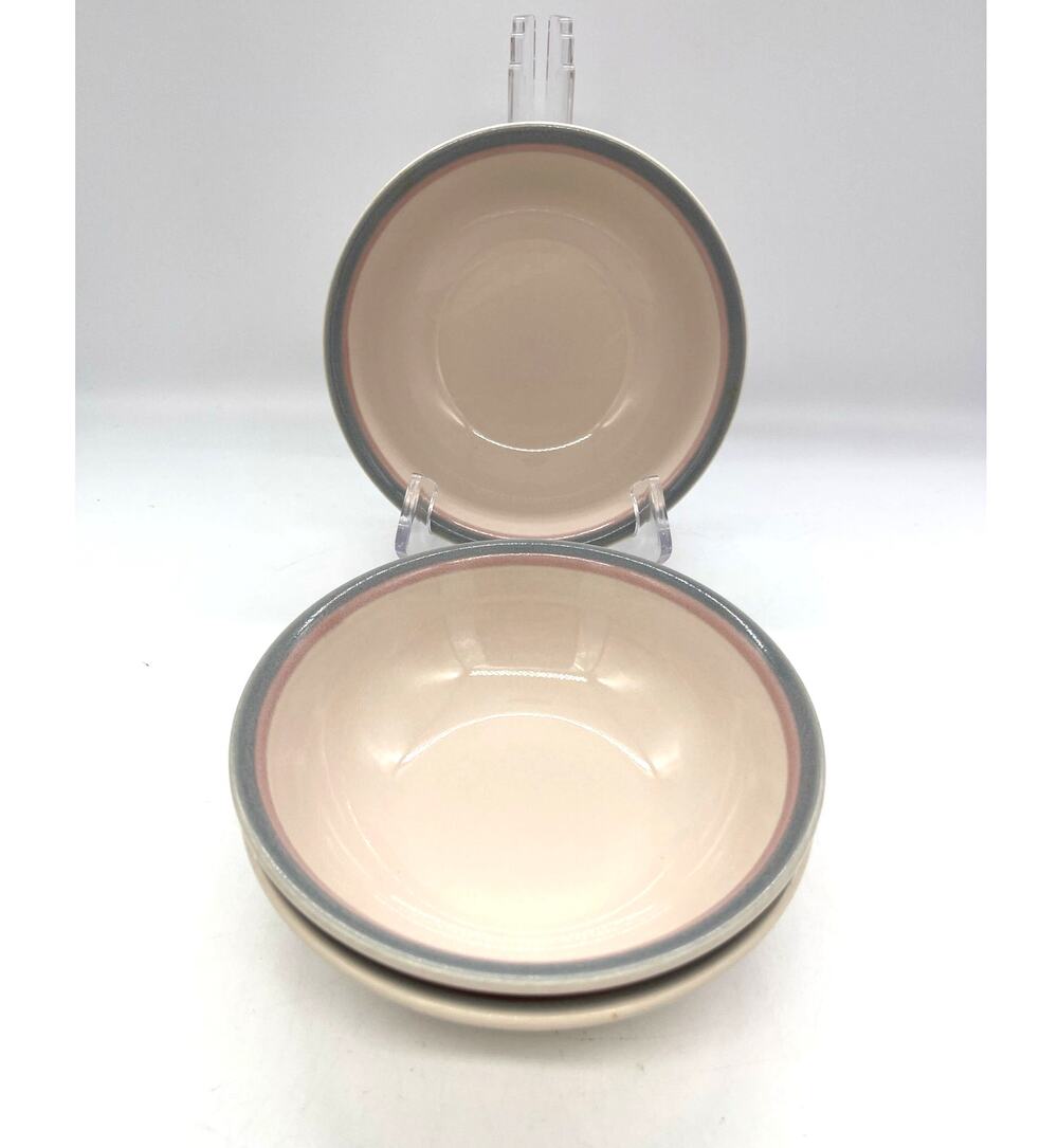 Pfaltzgraff Aura Stoneware Set of 3 Cereal Bowls 6" USA